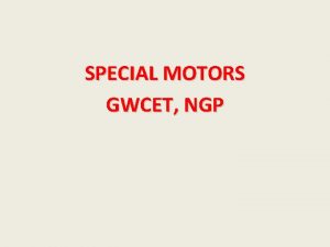 SPECIAL MOTORS GWCET NGP Commutator motors 3 phase