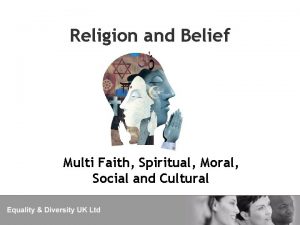 Religion and Belief Multi Faith Spiritual Moral Social