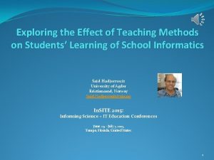 Exploring the Effect of Teaching Methods on Students