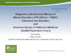 Diagnostic and Statistical Manual of Mental Disorders Fifth