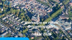 Werkwijze en rollen Omgevingstafel najaar 2020 De stappen