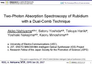 TwoPhoton Absorption Spectroscopy of Rubidium with a DualComb