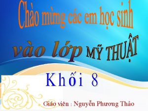 Gio vin Nguyn Phng Tho KIM TRA KIN
