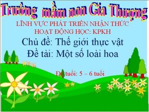 LNH VC PHT TRIN NHN THC HOT NG