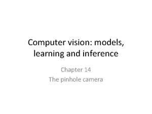 Computer vision models learning and inference Chapter 14