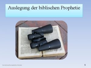 Auslegung der biblischen Prophetie hermeneutik prophetie sfweber 1