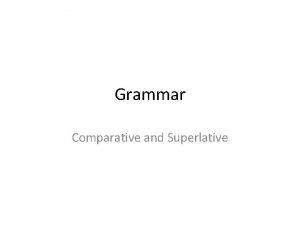 Comparative one syllable