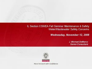 IL Section CSWEA Fall Seminar Maintenance Safety WaterWastewater