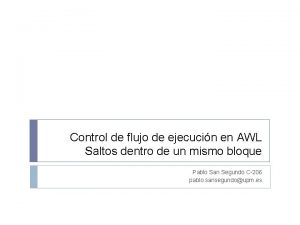 Control de flujo de ejecucin en AWL Saltos