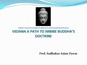 Namo tassa bhagavato arahato sammāsambuddhassa