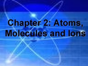 Chapter 2 Atoms Molecules and Ions Early Models