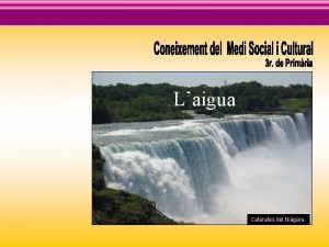 Laigua Catarates del Nigara Aprendrem Laigua en la