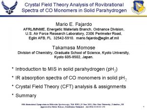 Crystal Field Theory Analysis of Rovibrational Spectra of