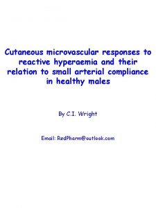 Cutaneous microvascular responses to reactive hyperaemia and their