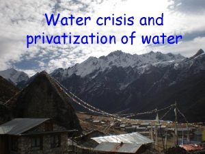 Privatization of water