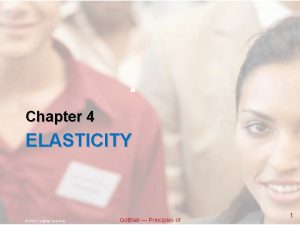 Chapter 4 ELASTICITY 2013 Cengage Learning Gottheil Principles