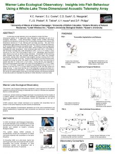 Warner Lake Ecological Observatory Insights into Fish Behaviour