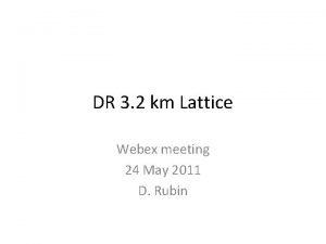 DR 3 2 km Lattice Webex meeting 24