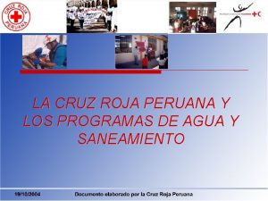 LA CRUZ ROJA PERUANA Y LOS PROGRAMAS DE