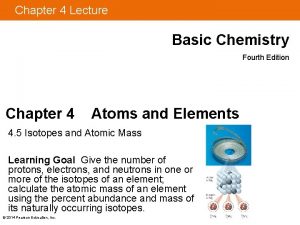 Chapter 4 Lecture Basic Chemistry Fourth Edition Chapter