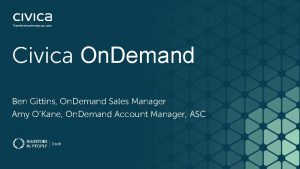 Civica On Demand Ben Gittins On Demand Sales