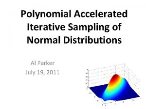 Polynomial Accelerated Iterative Sampling of Normal Distributions Al