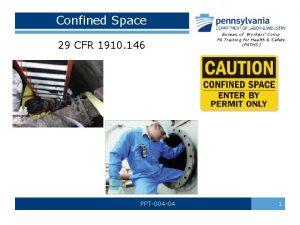 Confined space training ppt