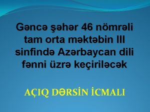 Gnc hr 46 nmrli tam orta mktbin III