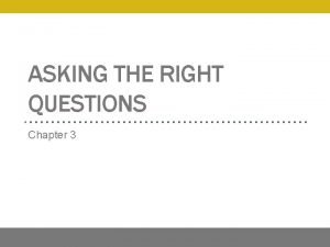 ASKING THE RIGHT QUESTIONS Chapter 3 NONIMPACT EVALUATIONS