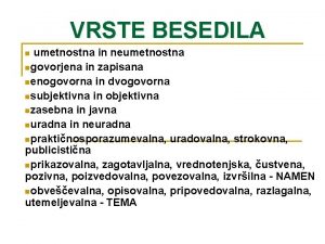 Vrste besedila