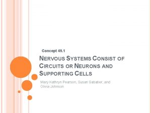 Concept 49 1 NERVOUS SYSTEMS CONSIST OF CIRCUITS