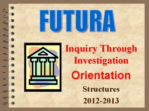 Inquiry Through Investigation Orientation Structures 2012 2013 Facilitating