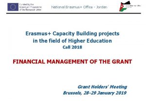 National Erasmus Office Jordan Erasmus Capacity Building projects