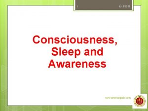 1 6192021 Consciousness Sleep and Awareness www arnelsalgado
