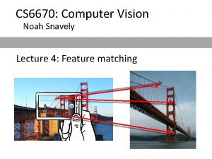 CS 6670 Computer Vision Noah Snavely Lecture 4