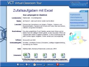 Zufallsaufgaben mit Excel Das Lernprojekt im berblick Lernbereiche