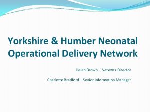 Yorkshire neonatal network