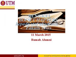 BENGKEL BOOK CHAPTERS kepada staf akademik Fakulti sains