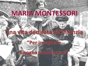 Maria montessori emancipazione femminile