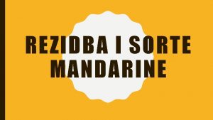 Rezidba mandarina