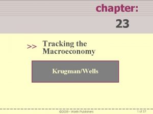 chapter 23 Tracking the Macroeconomy KrugmanWells 2009 Worth