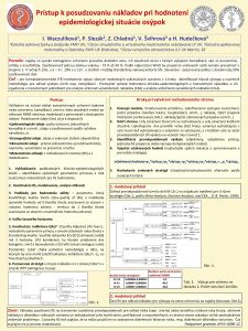 Prstup k posudzovaniu nkladov pri hodnoten epidemiologickej situcie