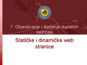 Udbenik informatike za 8 razred 7 Objavljivanje i