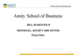 Amity School of Business BBA SEMESTER II INDIVIDUAL