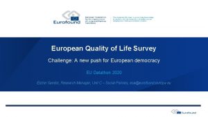 European quality of life