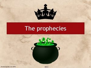 The prophecies www teachit co uk 2016 26812