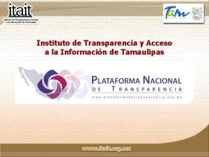 Instituto de Transparencia y Acceso a la Informacin