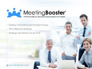 MeetingVorbereitung auf hchstem Niveau 25 effektivere Meetings Meetings