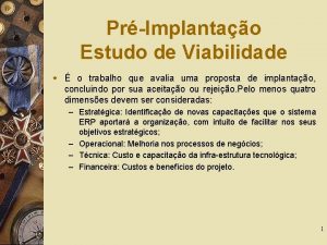 PrImplantao Estudo de Viabilidade w o trabalho que