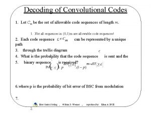 Convolutional codes solved examples
